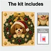 Christmas Animal DIY Pearl Painting Kit with Frame 20x20cm