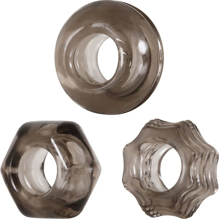 Pornhint Triple Thick Cock Ring Trio Smoke