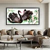 Bead Embroidery - Partial Printed 9CT Black Swan(66x36 CM)