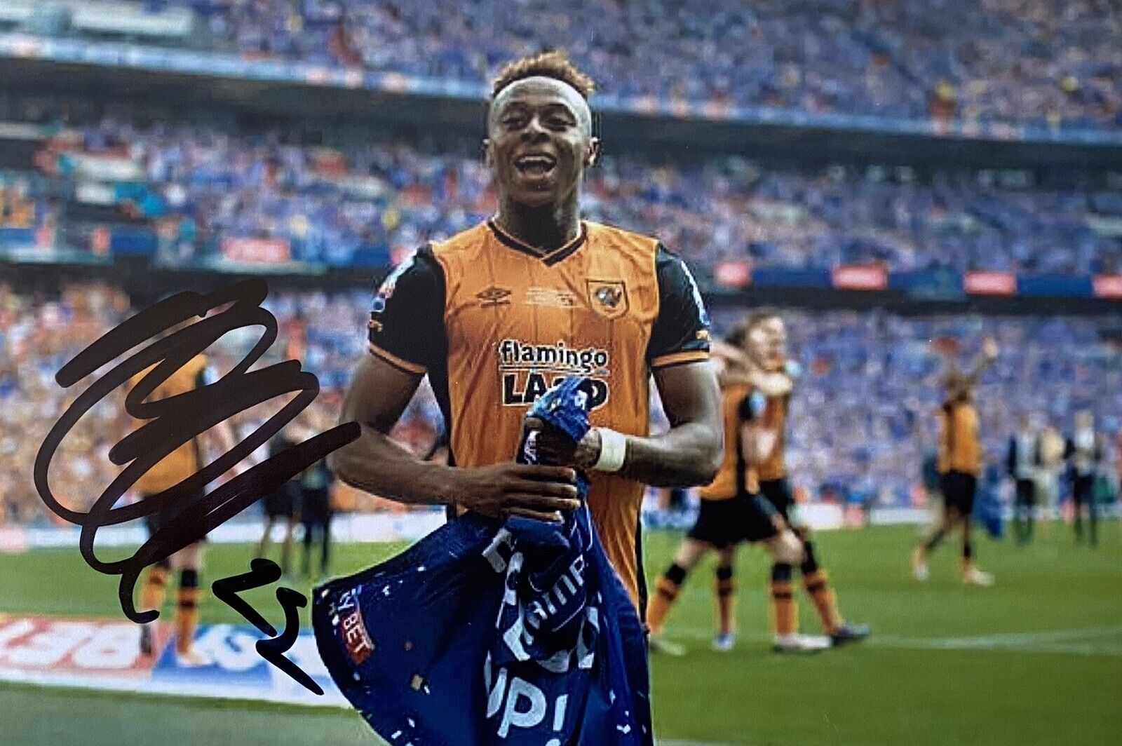 Moses Odubajo Genuine Hand Signed Hull City 6X4 Photo Poster painting