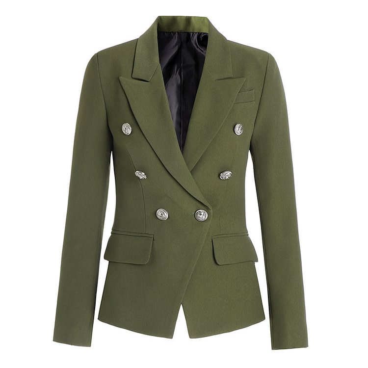 Temperament Army Green Suit Jacket