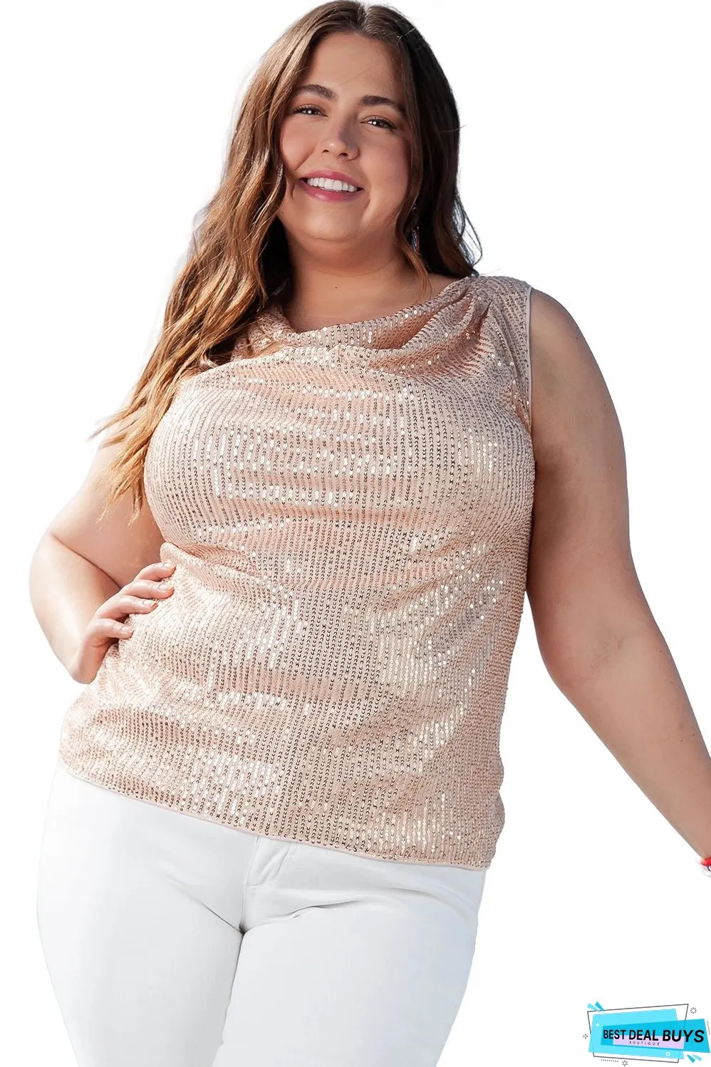 Plus Size Drape Front Tank Top
