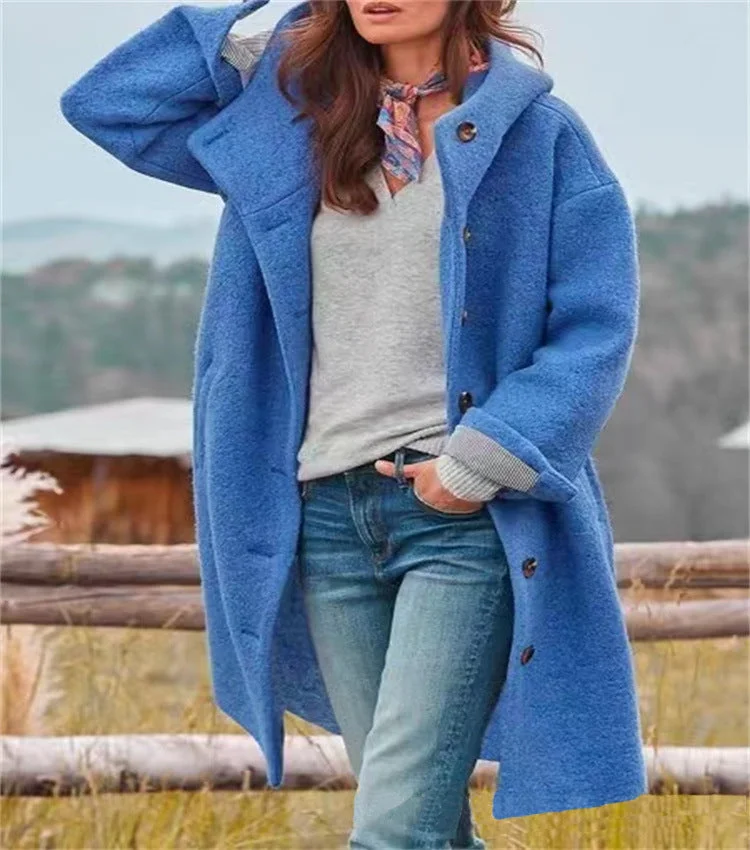 Brownm Hipster Trench Long Sleeve Winter Loose Coats