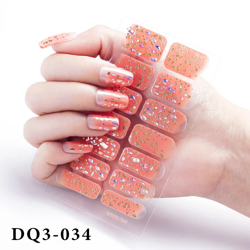 Churchf Nail Stickers Fashion Design Nail Polish Stickers Full Cover Nail Decorations for Manicure Self Adhesive Decals for Nails-Nail Inspo