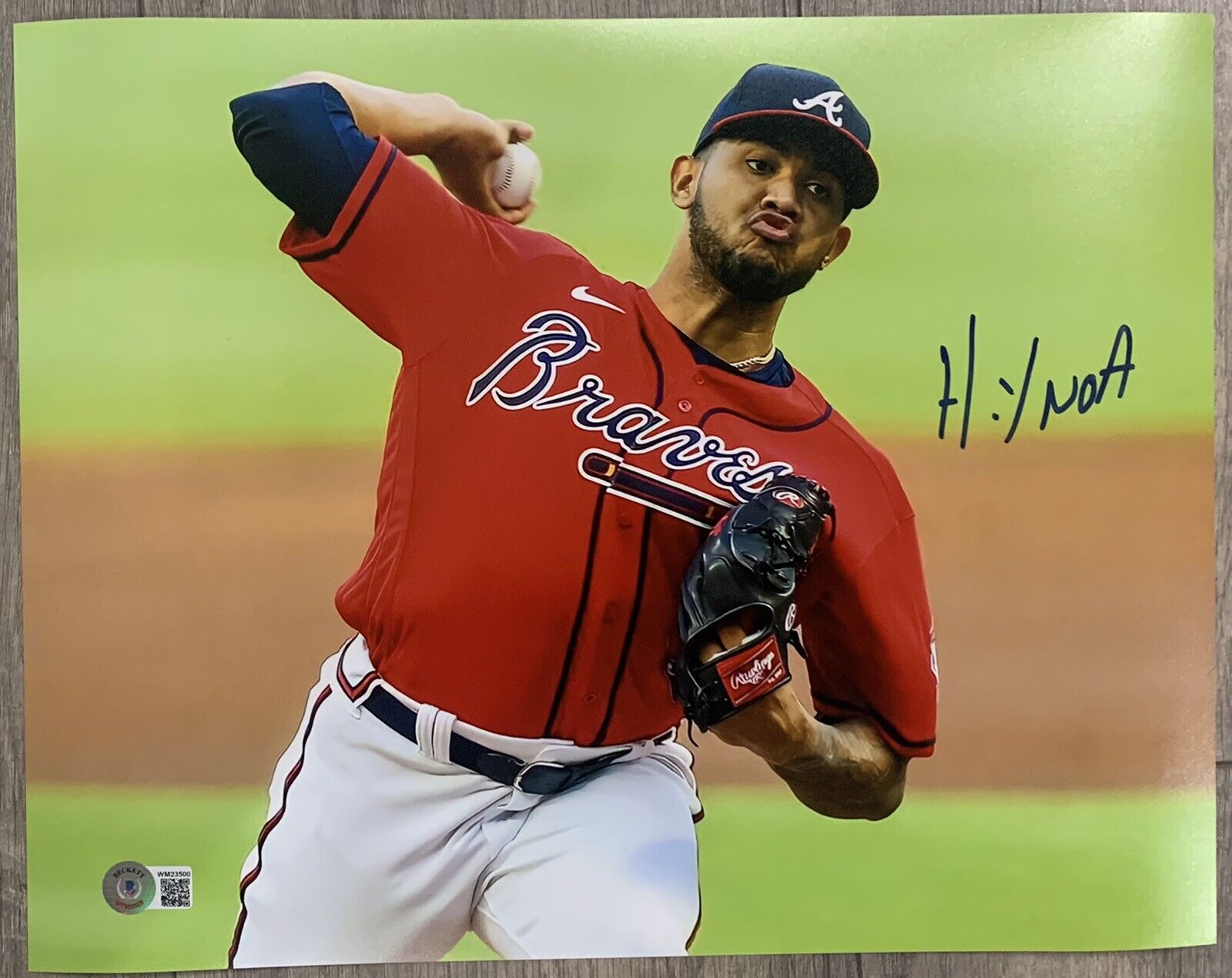 Huascar Ynoa signed autographed 8 x 10 Photo Poster painting beckett coa witness braves atlanta