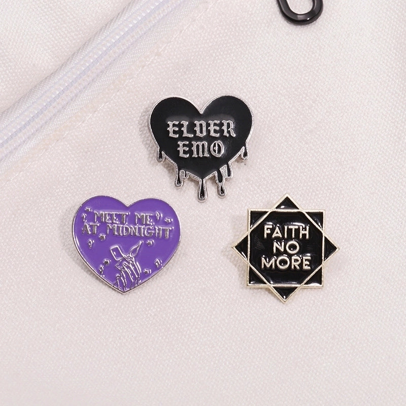 Cartoon Style Cowboy Style Artistic Pin Geometric Letter Heart Shape Alloy Stamping Stoving Varnish Plating Unisex Badge Brooches Collar Pin