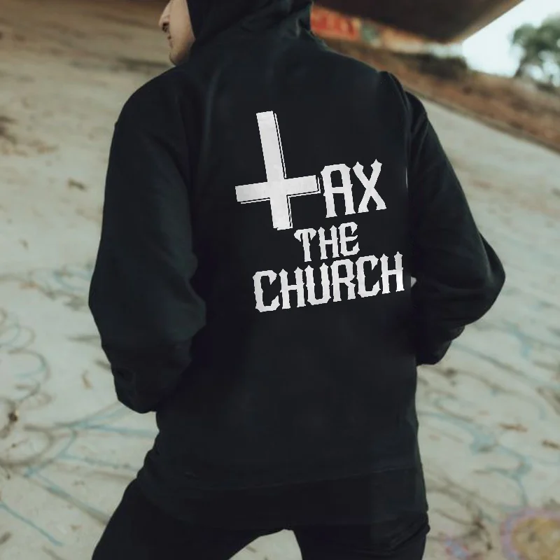 Tax The Chruch Printed Men's Hoodie -  