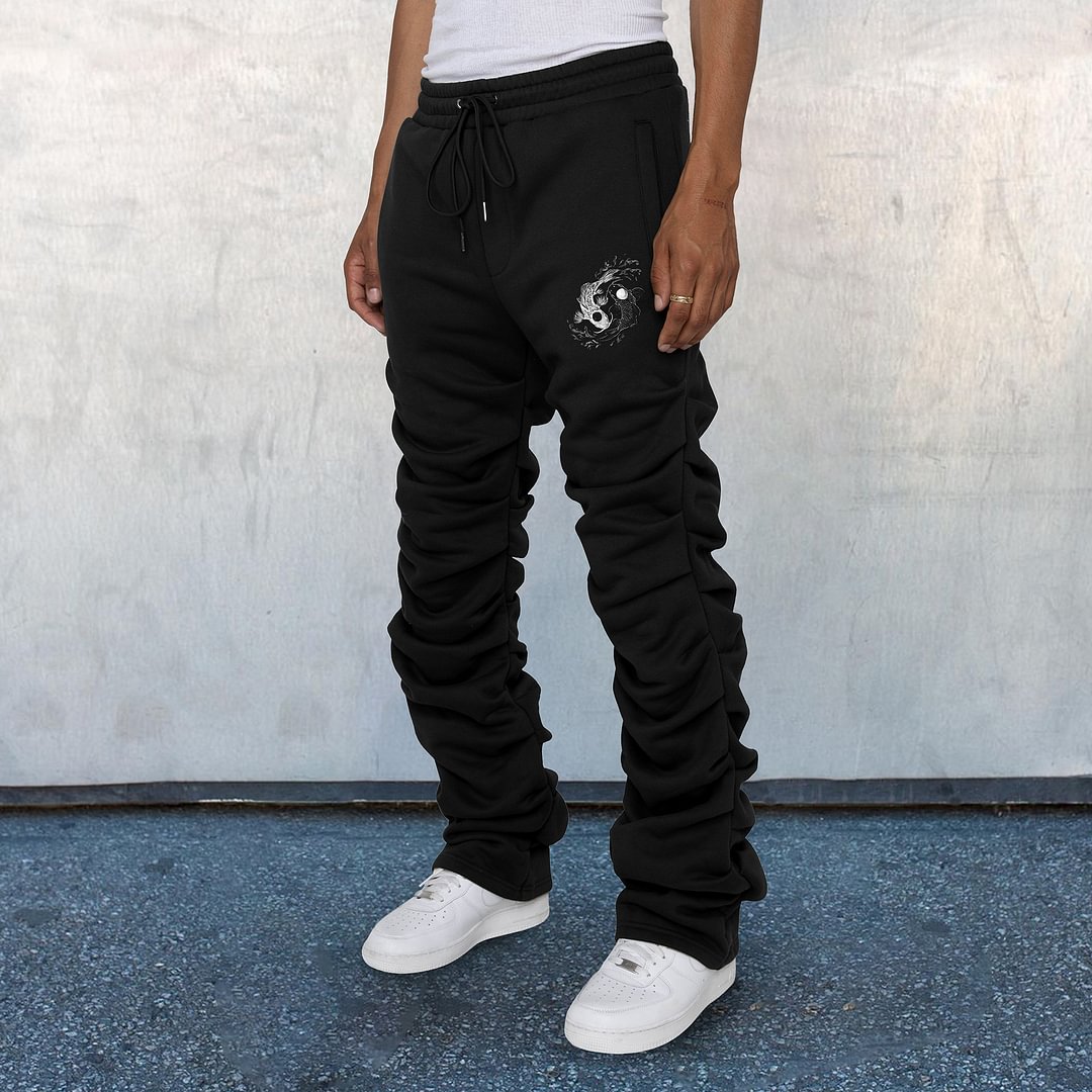 Tide brand print hip hop trousers retro trousers