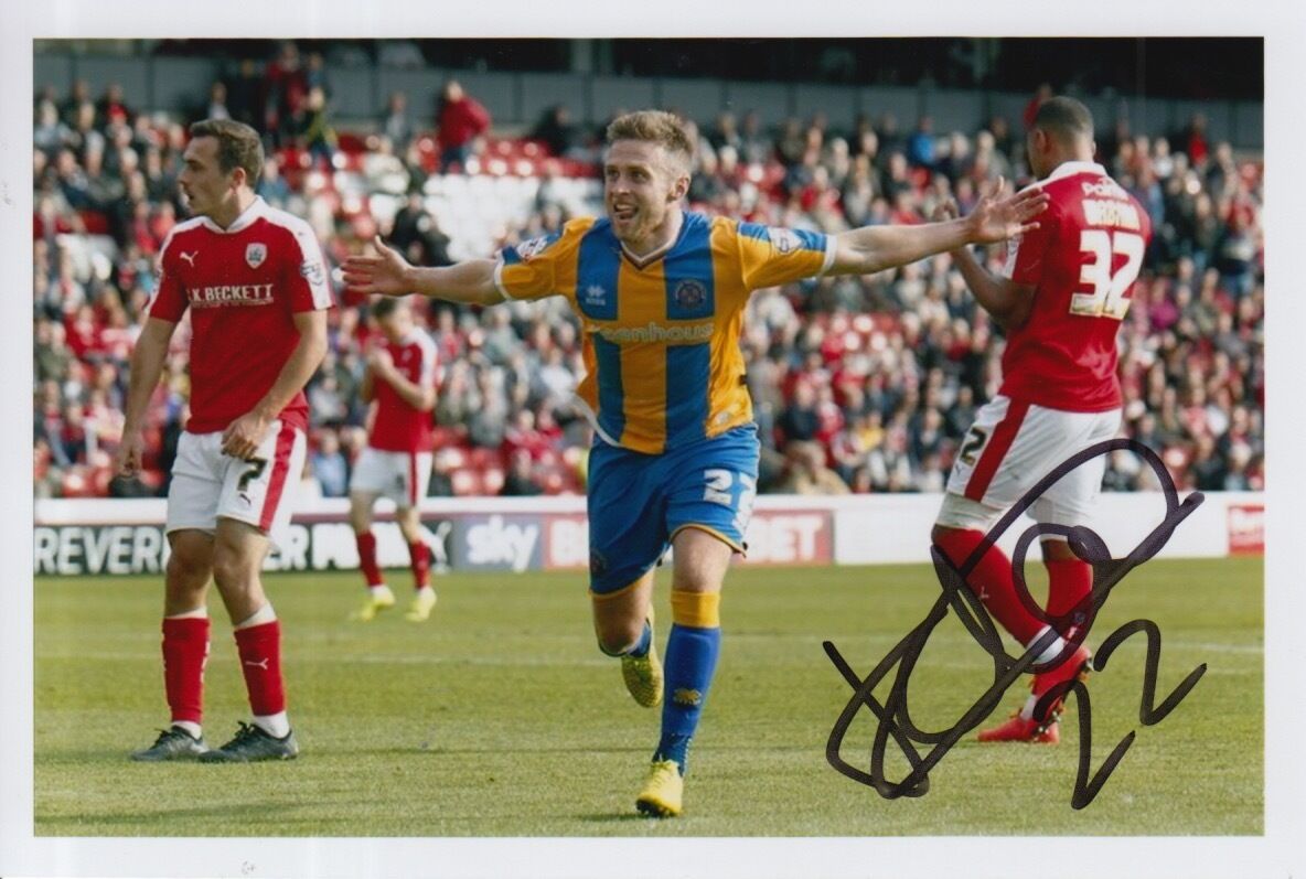 SHREWSBURY TOWN HAND SIGNED JORDAN CLARK 6X4 Photo Poster painting 3.