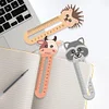(US Only)6pcs Cartoon Animal Pattern 2D/Flat DIY Diamond Painting Ruler Bookmark Set