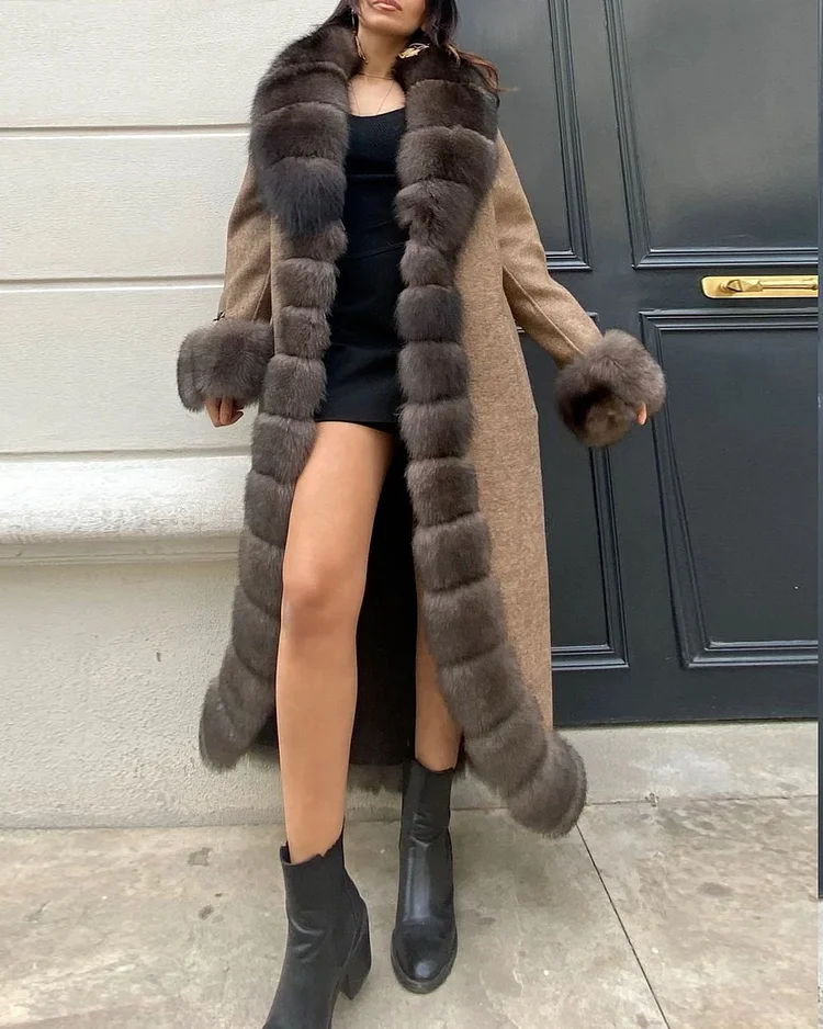 Fox Fur Coat for Women Short Fur Jacket Warm Coat Faux Fur Jacket Lapel  Outwear | eBay