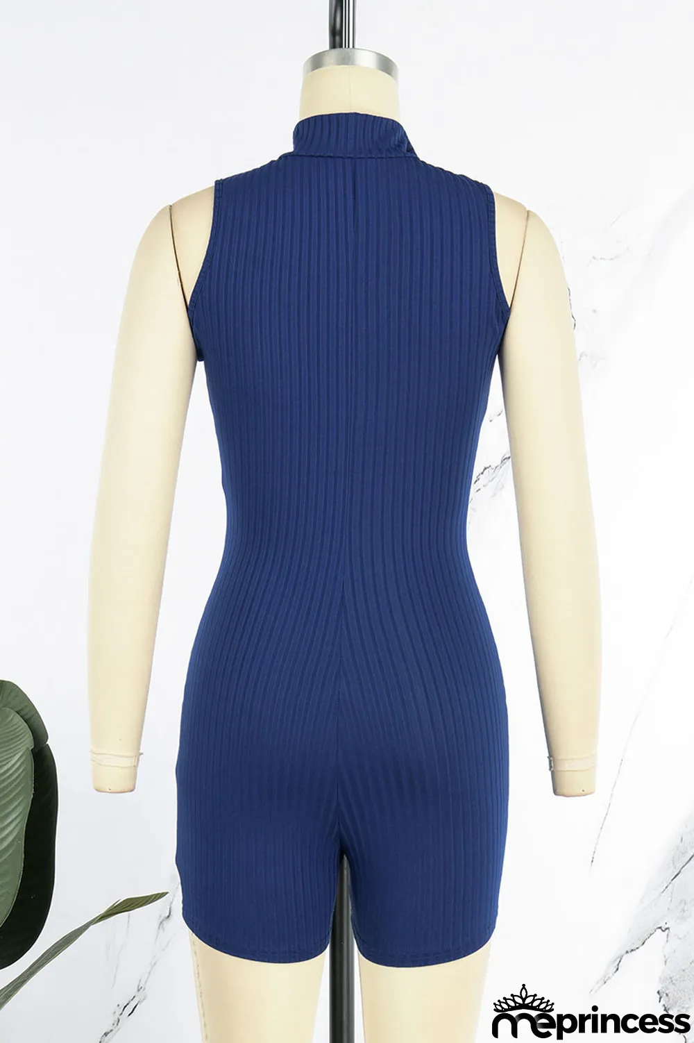 Pink Casual Solid Patchwork Zipper Collar Skinny Jumpsuits