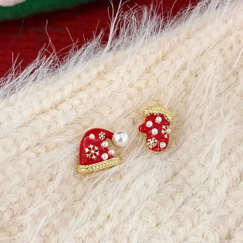 Colourful Zircon Christmas Tree Earrings For Women Sparkling Crystal Snowflake Elk Earring Girls