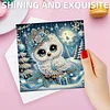 12pcs Diamond Painting Owl Greeting Card Set with Envelope Daily Wishing Cards for Birthdays Thanksgiving & Special Occasion