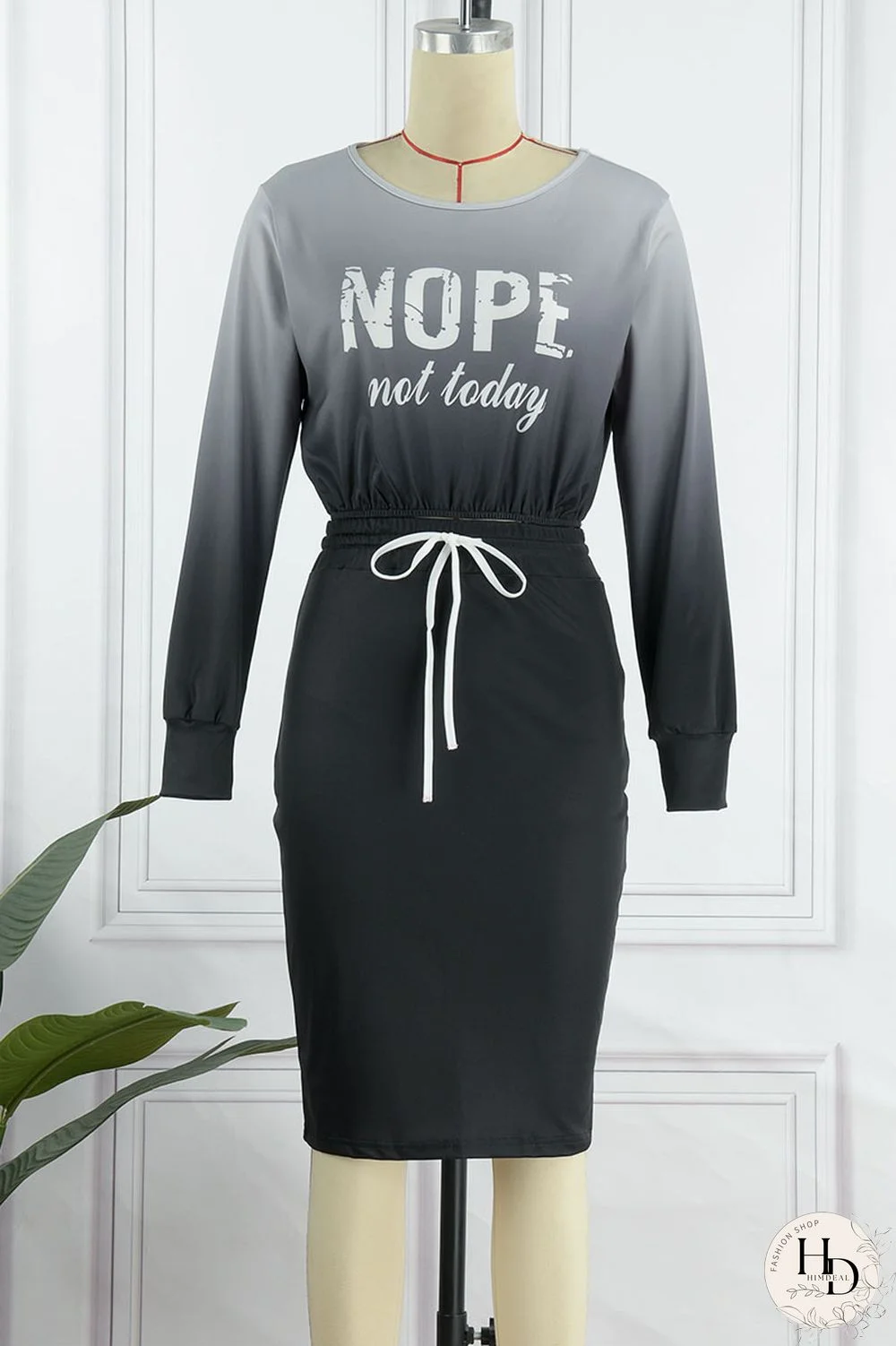 Black Casual Print Patchwork O Neck Long Sleeve Two Pieces