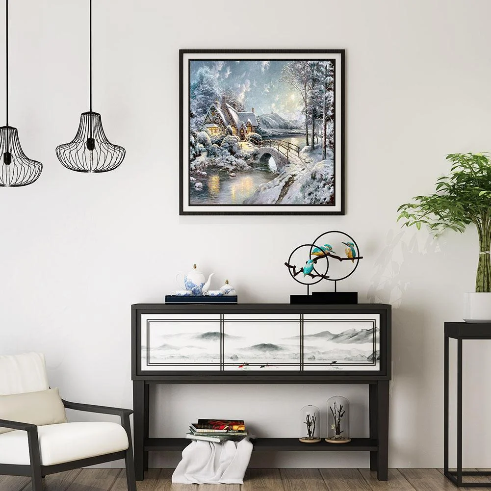 Diamond Painting - Full Round Drill - Snow House(30*30cm)