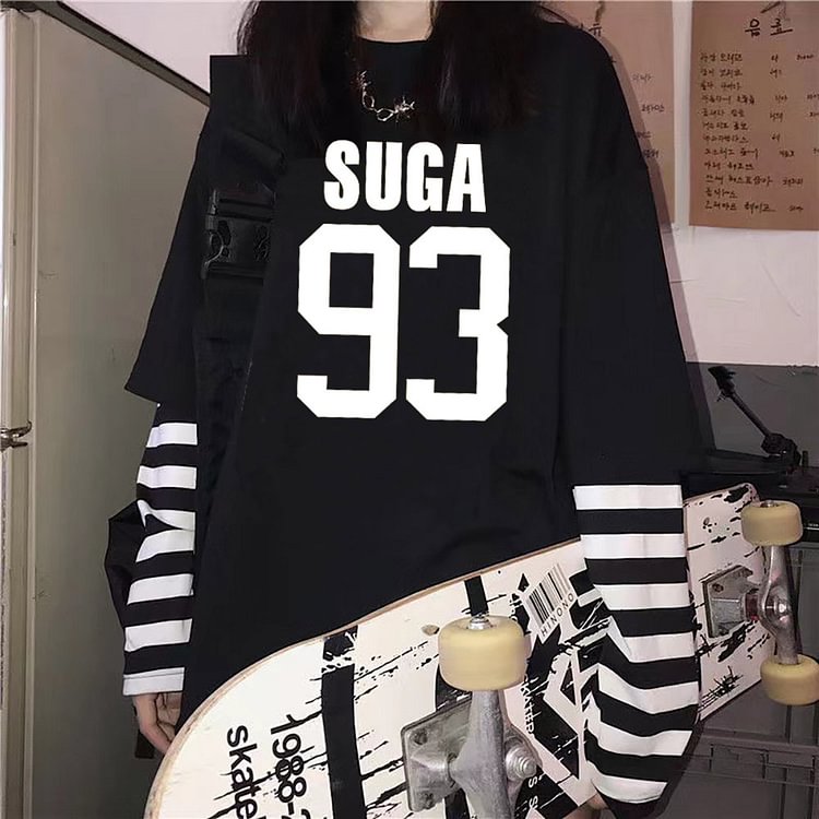 BTS Suga 93 Fake Two-piece Sweatshirt