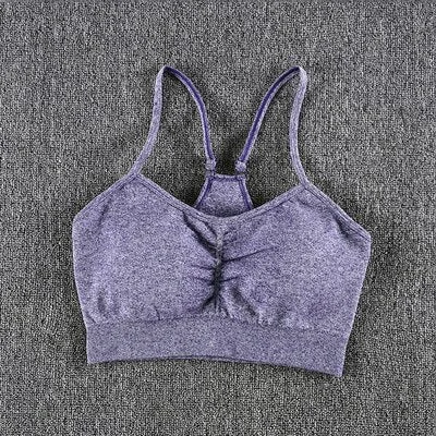 SVOKOR Push Up Bra for Women Fitness Gym Underwear Shockproof Sexy High Waist Bras Running Females Back Cross Crop Tops 12 Color