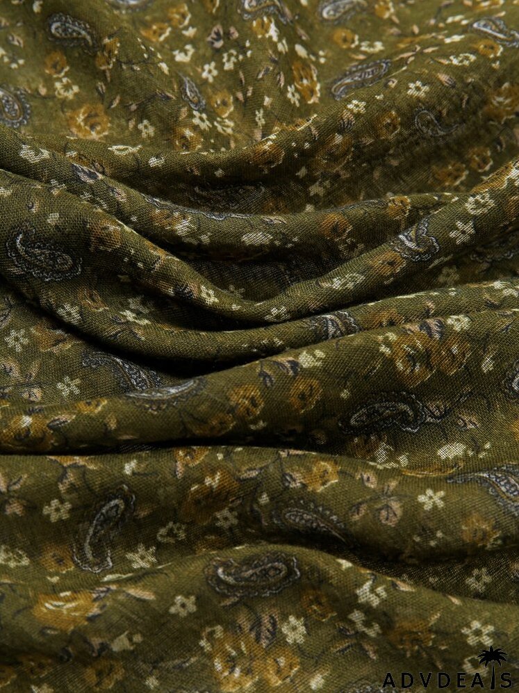 Ditsy Floral & Paisley Print Scarf