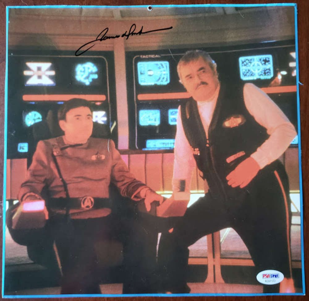 James Doohan Psa Dna Coa Autograph 11x11 Photo Poster painting Hand Signed