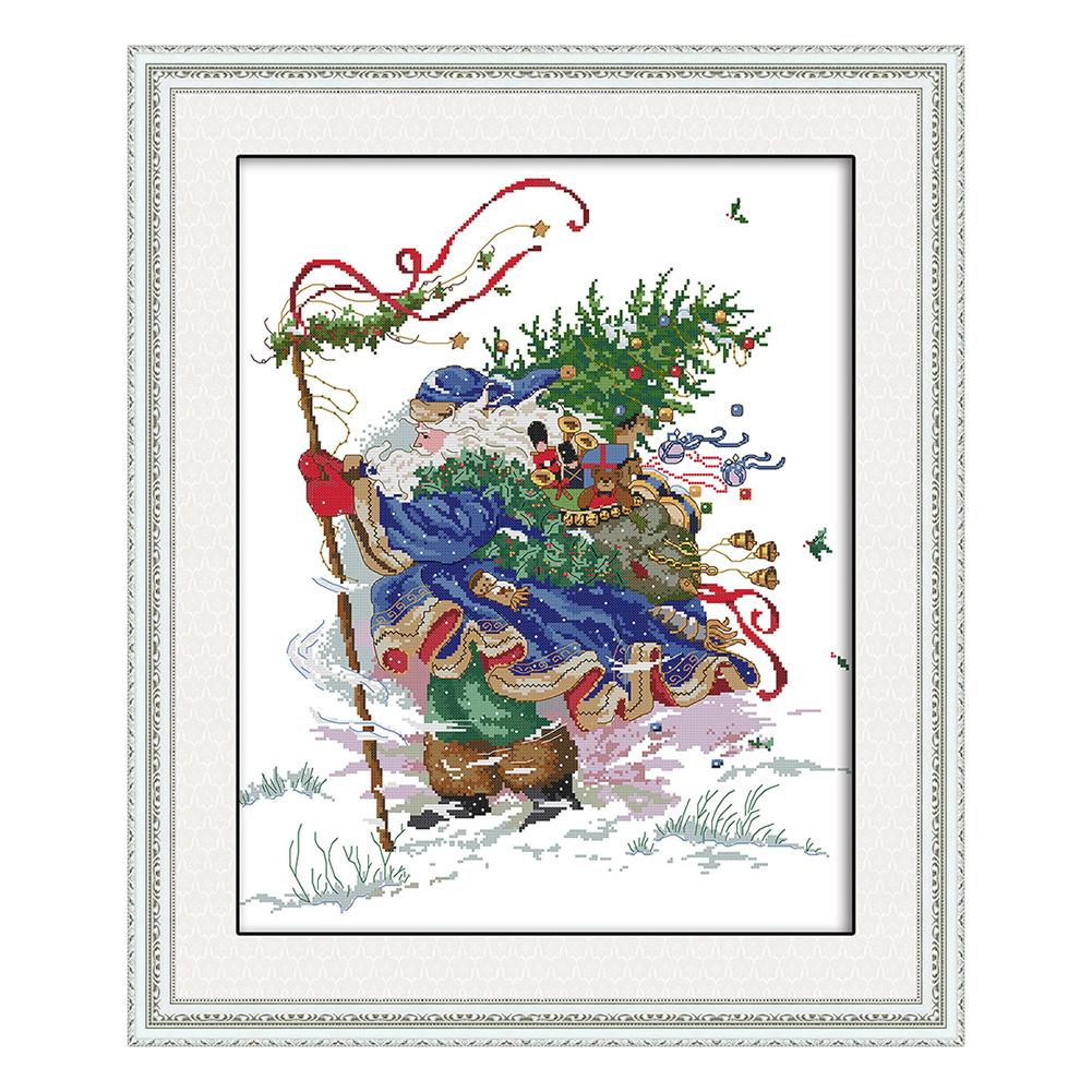 

Christmas in the wind - 14CT Stamped Cross Stitch - 48*59cm, 501 Original