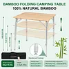 [US Local Warehouse] Adjustable Height Portable Camping Table with Carry Bag for Hiking Beach Fishing