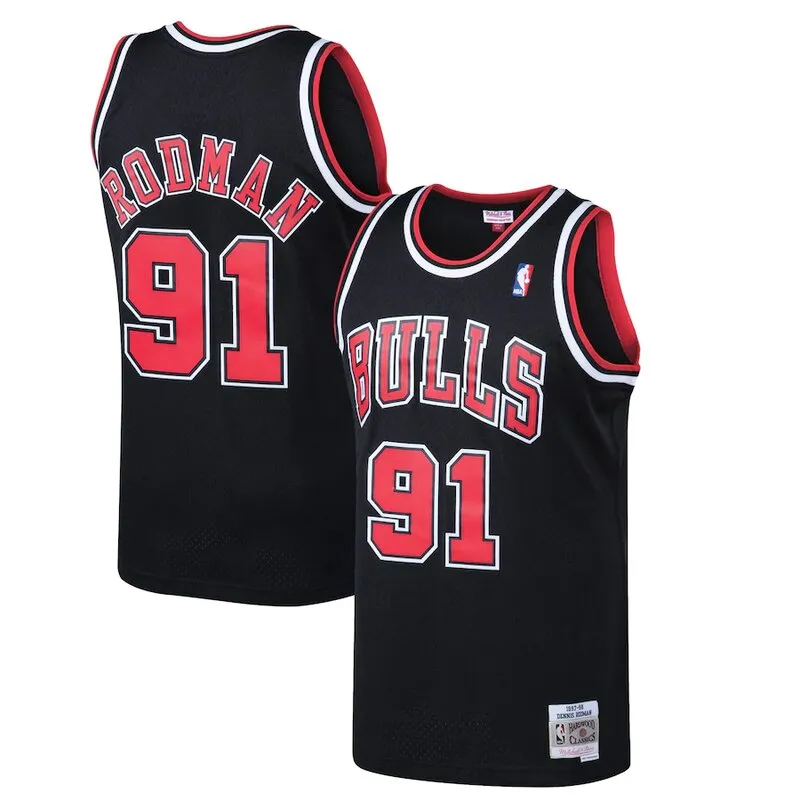 Chicago Bulls Rodman 91 Black MN mysite