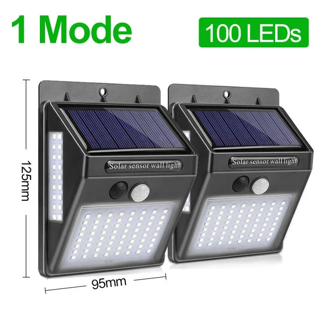 Garden Solar Lamp PIR Motion Sensor LED Solar Light Solar Powered By Sunlight Waterproof for Outdoor Wall Street Decoration