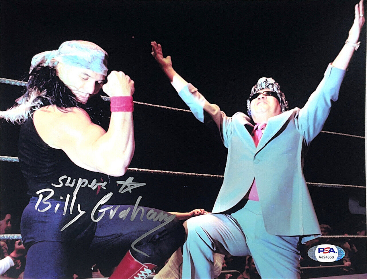 WWE BILLY GRAHAM HAND SIGNED AUTOGRAPHED 8X10 Photo Poster painting WITH PSA DNA COA RARE 23