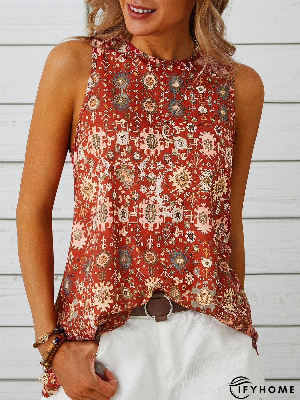 Cotton-Blend Top | IFYHOME