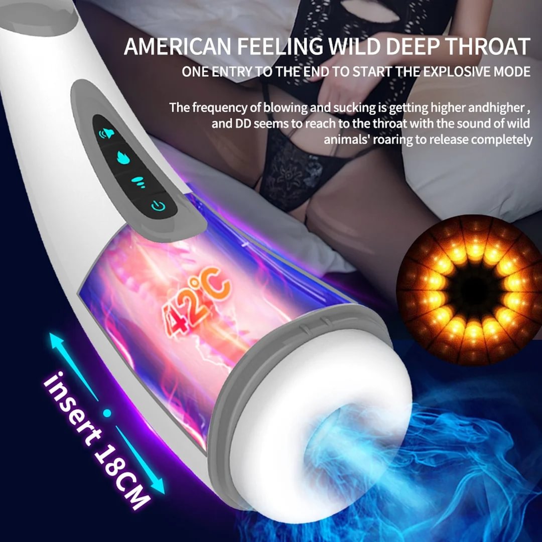 Massageador de vibração de sucção automático de aquecimento inteligente masculino