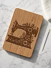 Wooden Needle Box Built-in Strong Magnet Needles Storage Holder with Lid Pin Organizer for Quilters Sewers Craft Supplies Gift