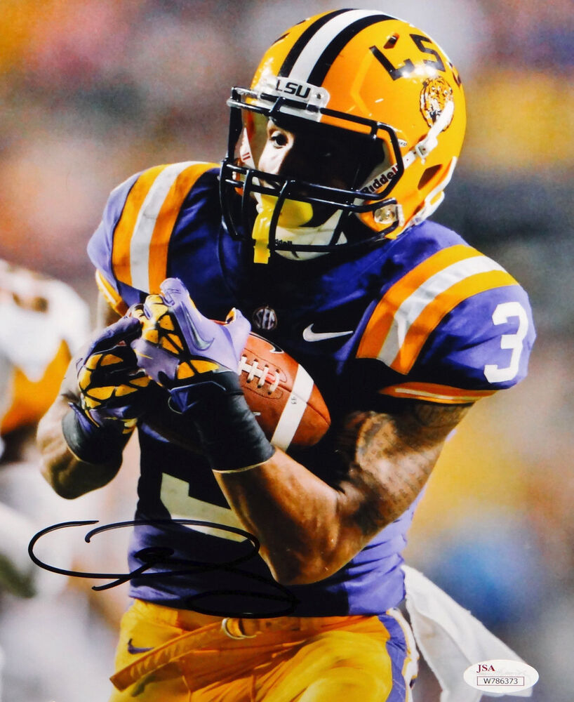 Odell Beckham Autographed 8x10 LSU Cradling Ball Photo Poster painting- JSA Authenticated