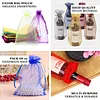 10 Pack | 6"x15" Black Organza Drawstring Party Favor Wine Gift Bags