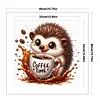 Coffee Hedgehog-11CT Stamped Cross Stitch 40*40cm/15.75*15.75in tapestrymarket