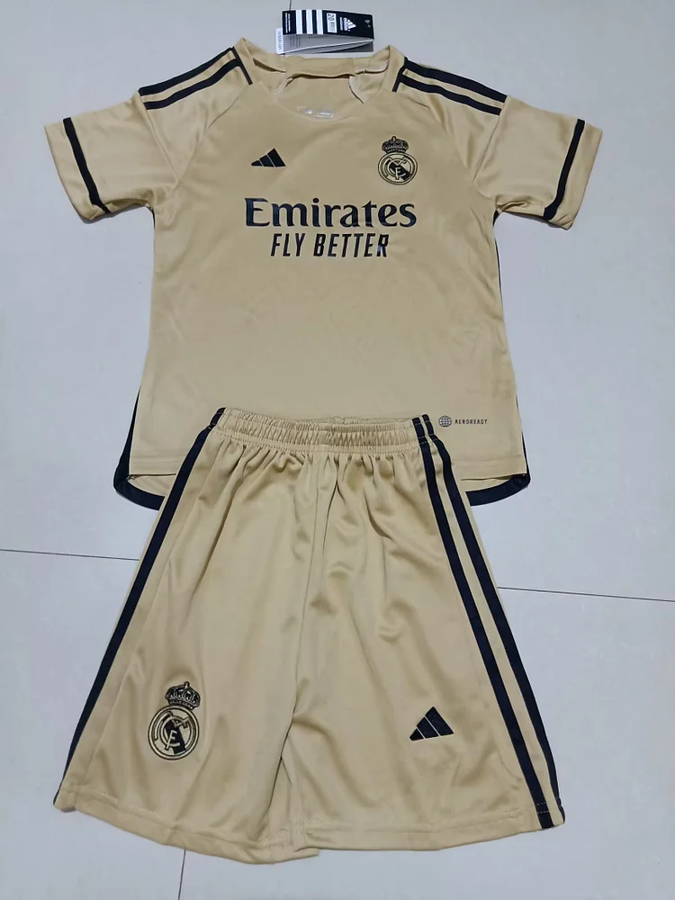 2023/24 Real Madrid Yellow Children's Jersey Children's Sizes