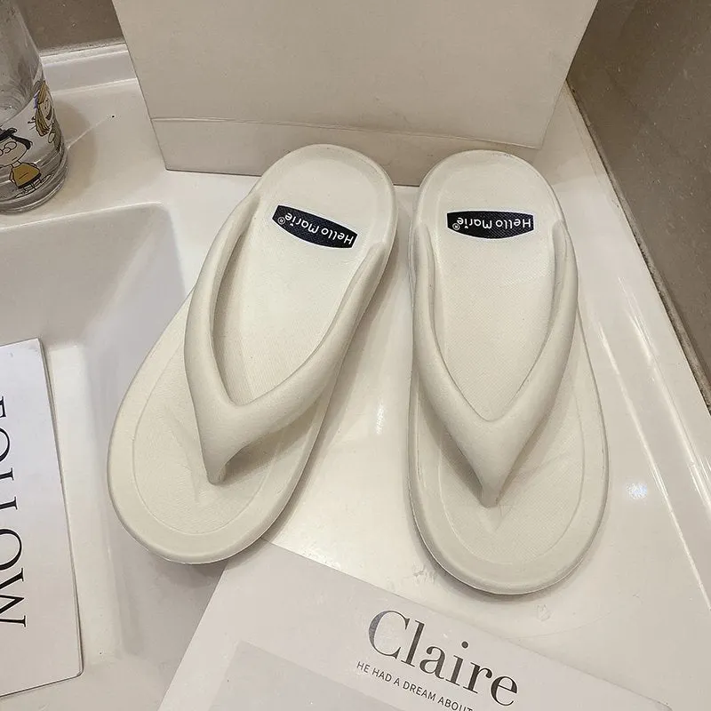 2021 Women's Shoes Summer Slippers Women Solid Casual Flip Flops Beach Sandals Female Flat with Slippers Zapatillas Mujer