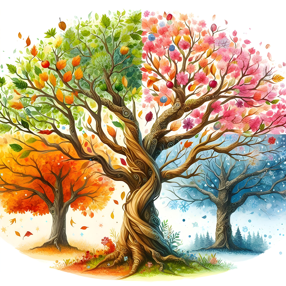 Sea Of Four Seasons 40*40cm(canvas) full round drill diamond painting