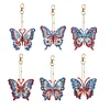 6Pcs DIY Diamond Painting Butterfly Keychain