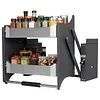 [US Local Warehouse] 2 Tier Pull Down Shelf Heavy Duty Cabinet Organizer for Kitchen Pots Pans