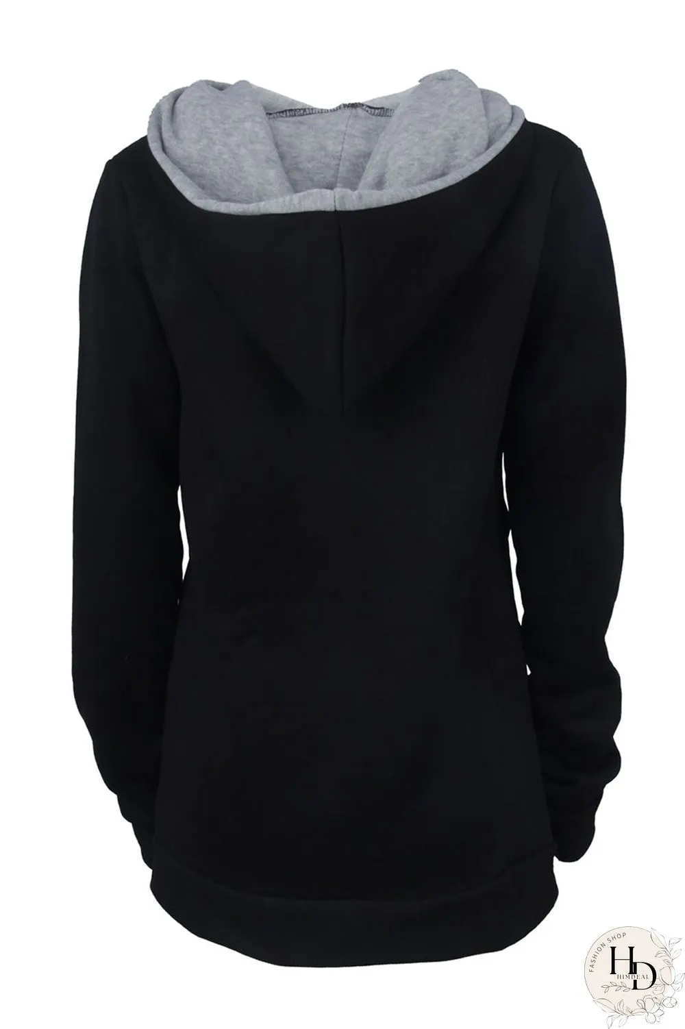 Graphic Print High Neck Pullover Sweatshirt