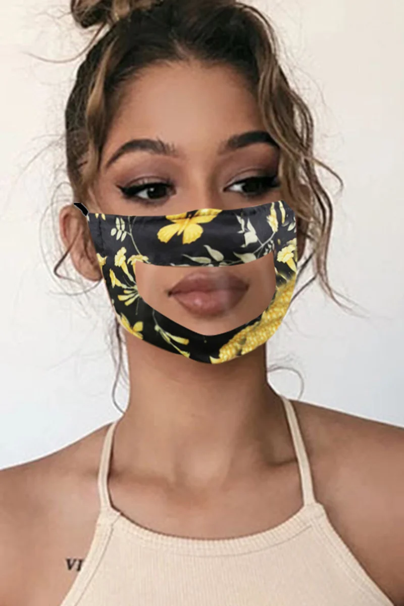 Yellow Fashion Sweet Cute Mixed Printing Face Protection | EGEMISS