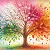Four Seasons Tree-11CT Stamped Cross Stitch 45*45cm/17.72*17.72in