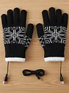 USB Electric Heated Gloves Touchscreen Thick Cycling Glove for Winter Ski Sports