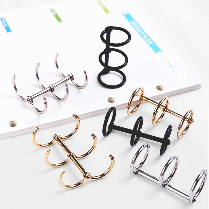 Fromthenon Loose Leaf Notebook 3 Hole Binding Ring Binder Ring 3 Holes Loose Leaf Planner Accessories Office Stationery Supplies