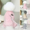 Combinaison &Eacute;lastique en Polaire pour Animaux de Compagnie avec Anneau de Traction
