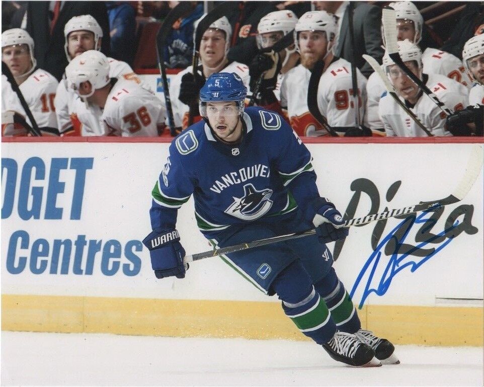 Vancouver Canucks Derrick Pouliot Autographed Signed 8x10 NHL Photo Poster painting COA #3