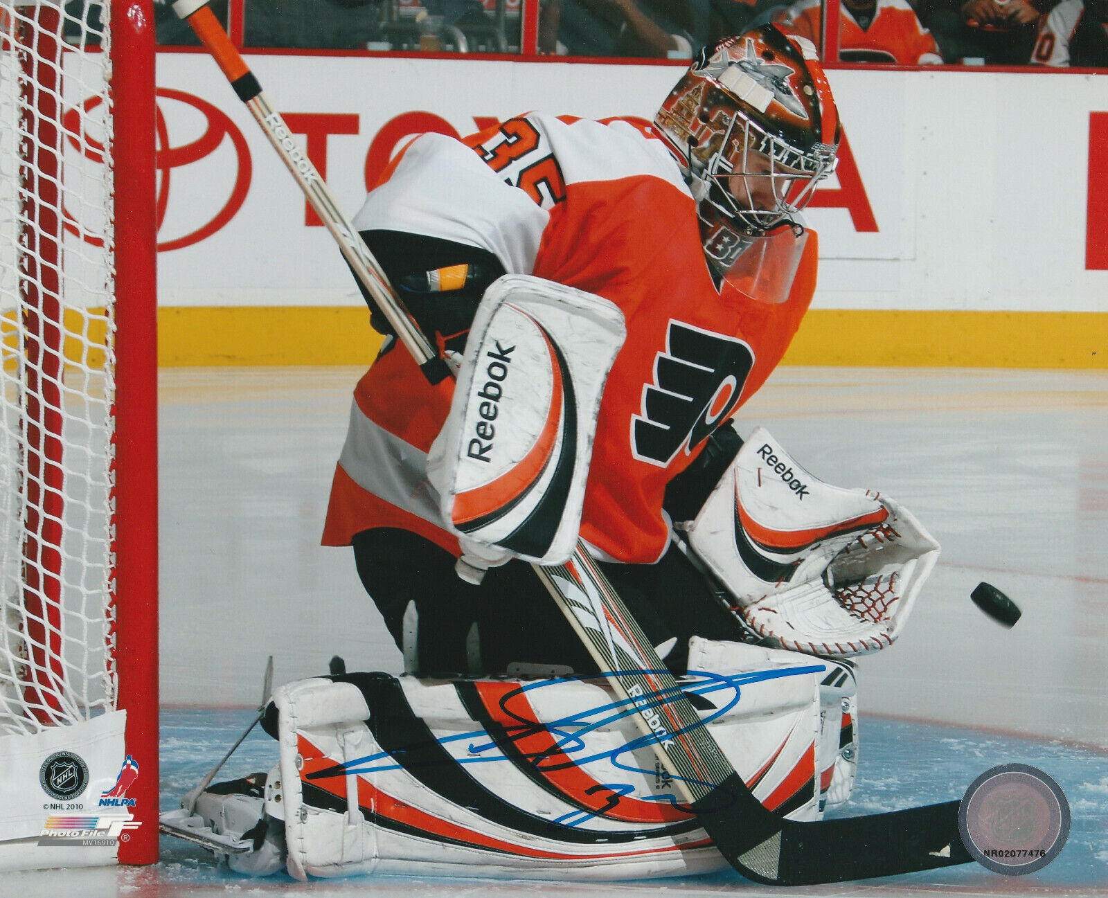 SERGEI BOBROVSKY SIGNED PHILADELPHIA FLYERS GOALIE 8x10 Photo Poster painting! Autograph