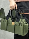 9-Piece Oxford Cloth Work Apron with Multiple Pockets Garden Tool Storage Apron for Gardening in Flower Beds Vegetable Patches