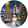 >SALE<Full Embroidery Eco-cotton Thread 11CT Printed Xmas Snowman Cross Stitch 40x40cm